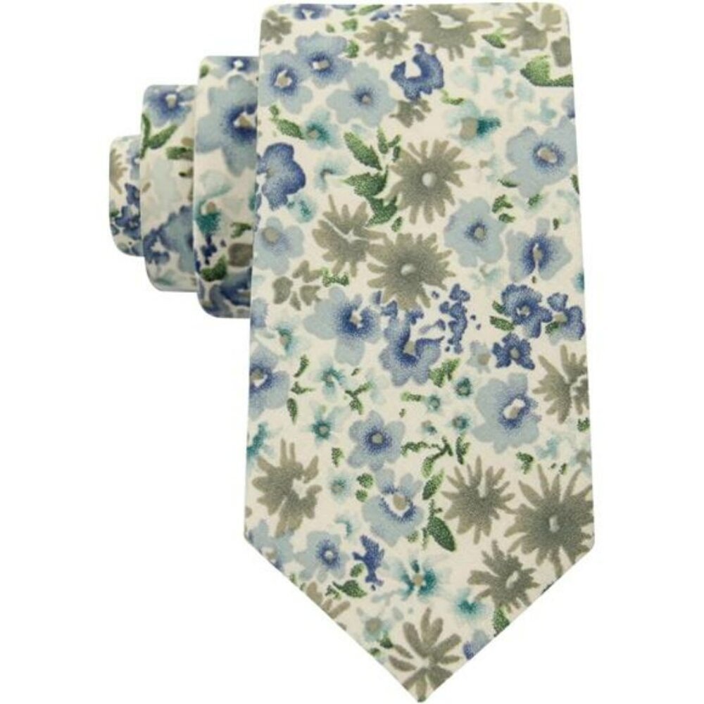 Mens Floral Cotton Tie Skinny Necktie Wedding Party Formal Suit Accessory